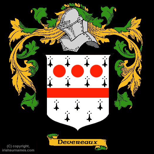 Devereaux Family Crest, Click Here to get Bargain Devereaux Coat of Arms Gifts