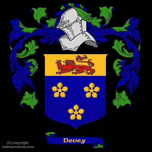 Devey Coat of Arms, Family Crest - Click here to view