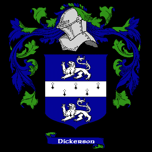 Dickerson Coat of Arms, Family Crest - Click here to view