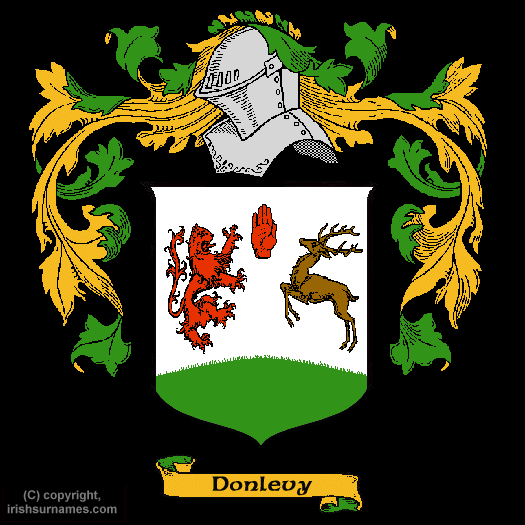 Donlevy Coat of Arms, Family Crest - Click here to view
