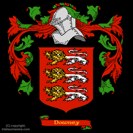 Downey Family Crest, Click Here to get Bargain Downey Coat of Arms Gifts