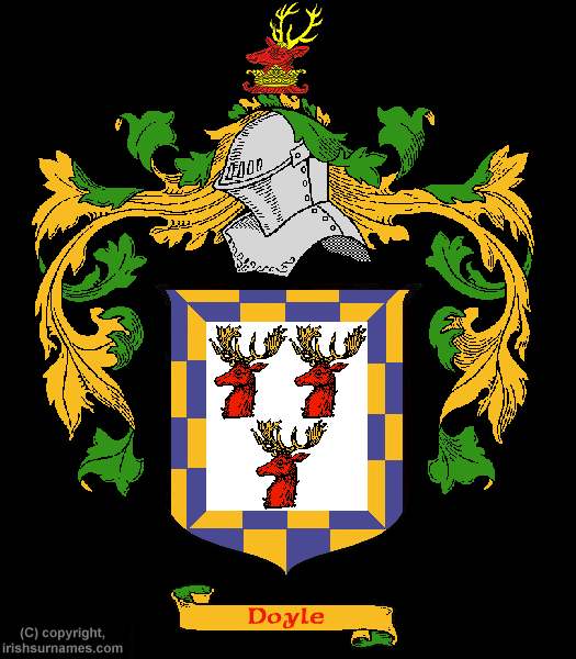 Doyle Coat of Arms, Family Crest - Click here to view