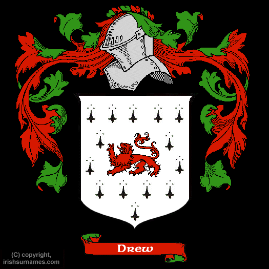 Drew Coat of Arms, Family Crest - Click here to view