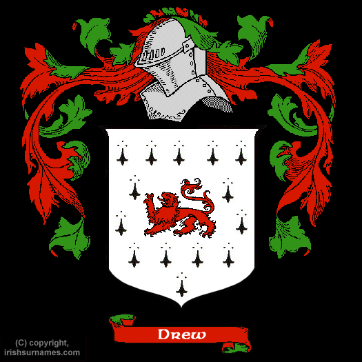 Drew Family Crest, Click Here to get Bargain Drew Coat of Arms Gifts