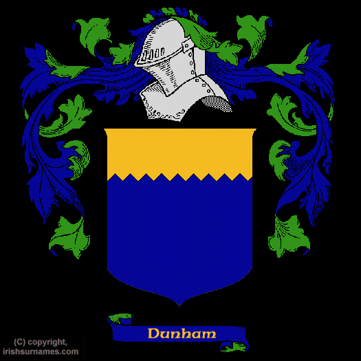 Dunham Coat of Arms, Family Crest - Click here to view