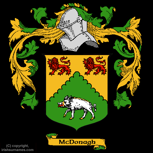 Mcdonagh Coat of Arms, Family Crest - Click here to view