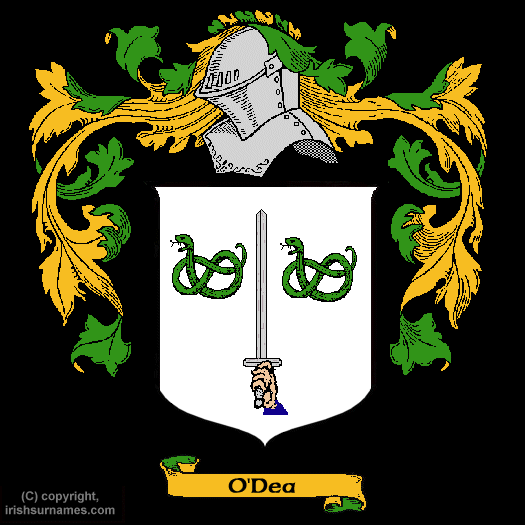 Odea Coat of Arms, Family Crest - Click here to view