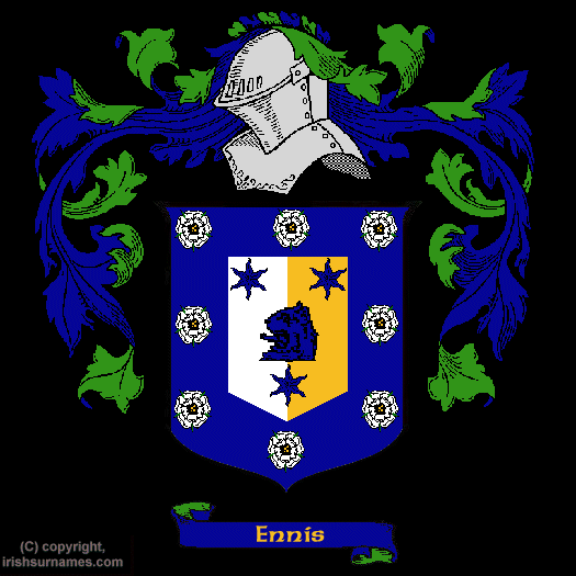 Ennis Coat of Arms, Family Crest - Click here to view