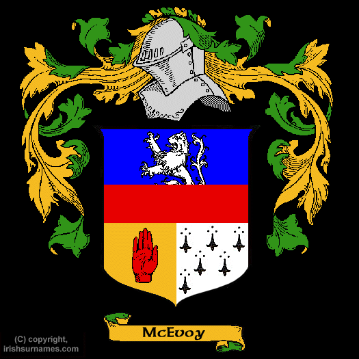 Mcevoy Coat of Arms, Family Crest - Click here to view