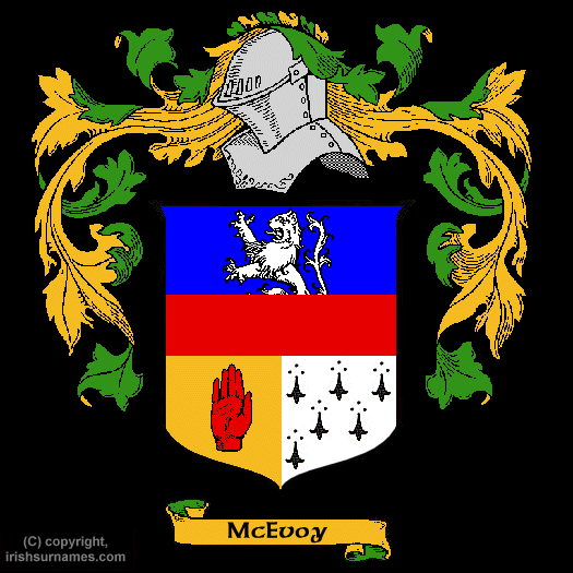 Mcevoy Family Crest, Click Here to get Bargain Mcevoy Coat of Arms Gifts