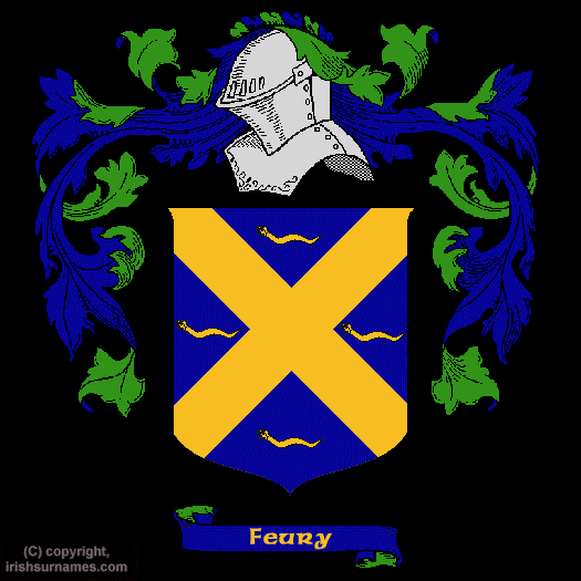 Feury Coat of Arms, Family Crest - Click here to view