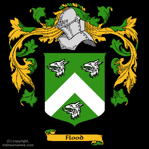 Flood Family Crest, Click Here to get Bargain Flood Coat of Arms Gifts