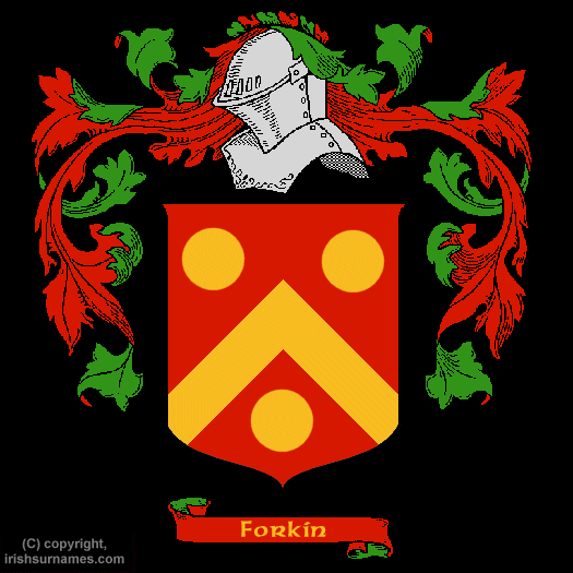 Forkin Coat of Arms, Family Crest - Click here to view
