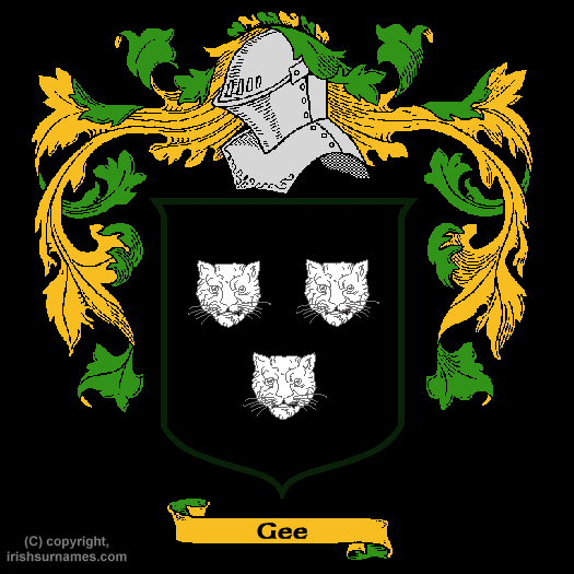 Gee Coat of Arms, Family Crest - Click here to view