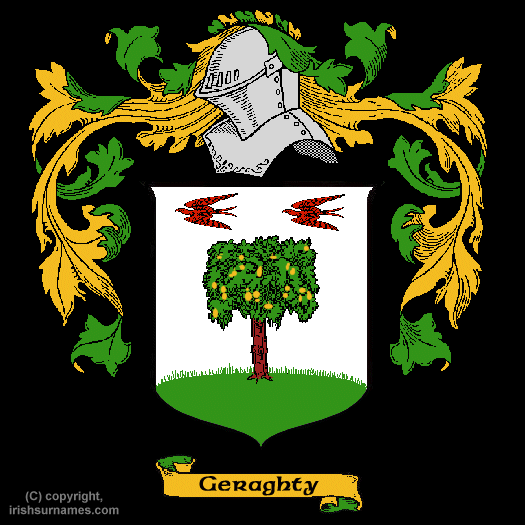 Geraghty Coat of Arms, Family Crest - Click here to view