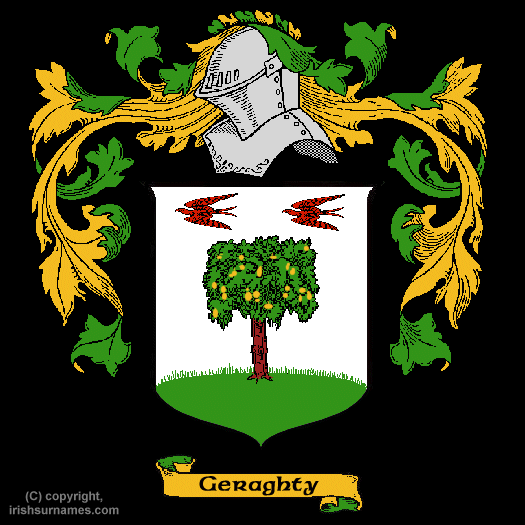 Geraghty Family Crest, Click Here to get Bargain Geraghty Coat of Arms Gifts