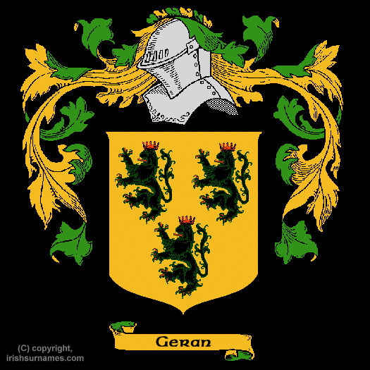Geran Coat of Arms, Family Crest - Click here to view