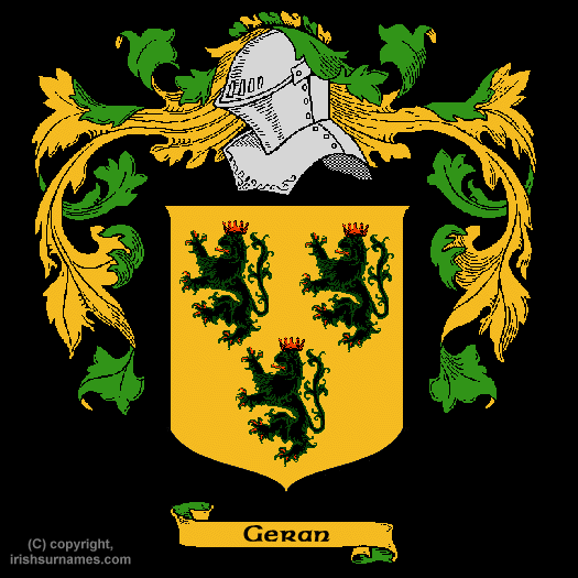 Geran Family Crest, Click Here to get Bargain Geran Coat of Arms Gifts