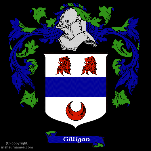 Gilligan Coat of Arms, Family Crest - Click here to view