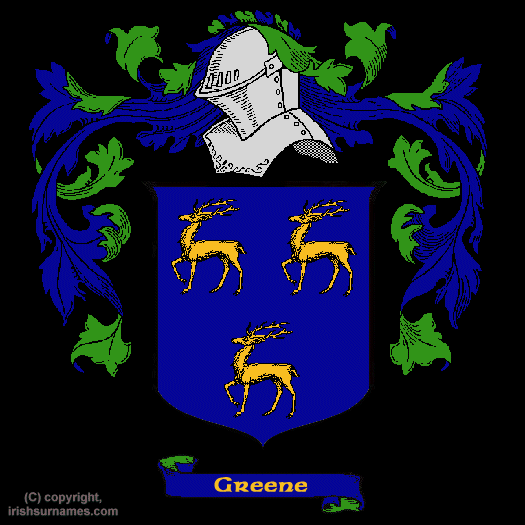 Greene Coat of Arms, Family Crest - Click here to view