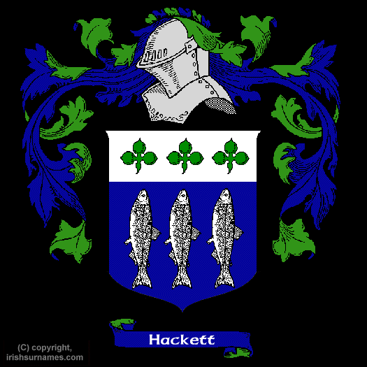 Hackett Coat of Arms, Family Crest - Click here to view