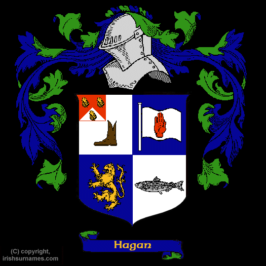 Hagan Family Crest, Click Here to get Bargain Hagan Coat of Arms Gifts