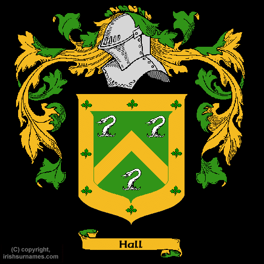Hall Coat of Arms, Family Crest - Click here to view