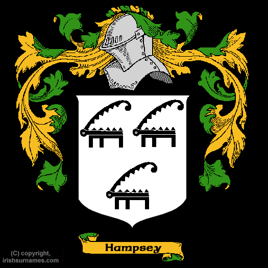 Hampsey Coat of Arms, Family Crest - Click here to view