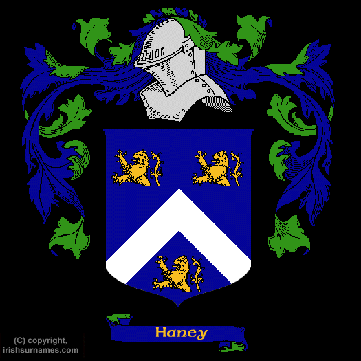 Haney Coat of Arms, Family Crest - Click here to view