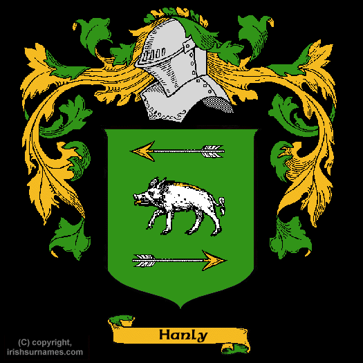 Hanly Family Crest, Click Here to get Bargain Hanly Coat of Arms Gifts