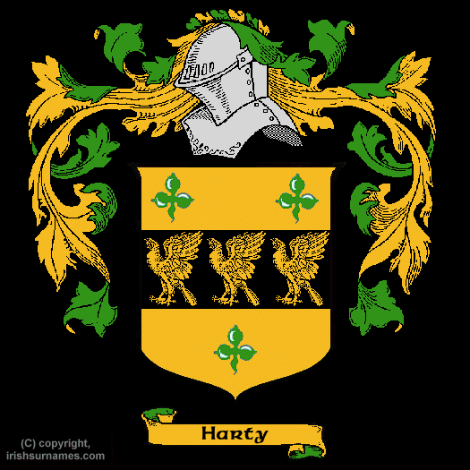 Harty Family Crest, Click Here to get Bargain Harty Coat of Arms Gifts