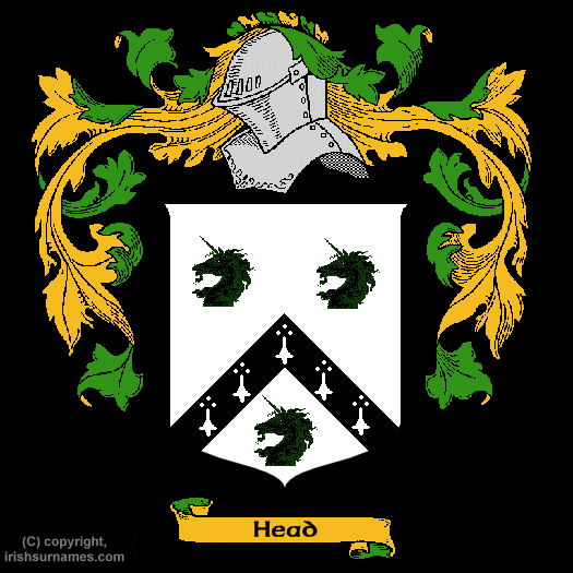 Head Family Crest, Click Here to get Bargain Head Coat of Arms Gifts