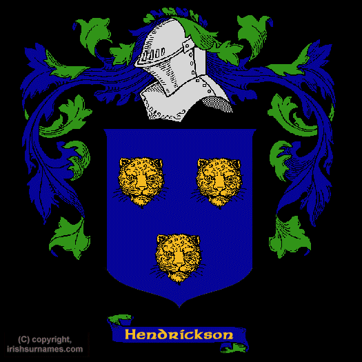 Hendrickson Family Crest, Click Here to get Bargain Hendrickson Coat of Arms Gifts