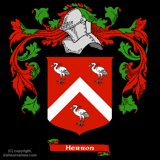 Herron Coat of Arms, Family Crest - Click here to view