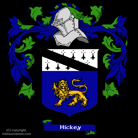 Hickey Family Crest, Click Here to get Bargain Hickey Coat of Arms Gifts