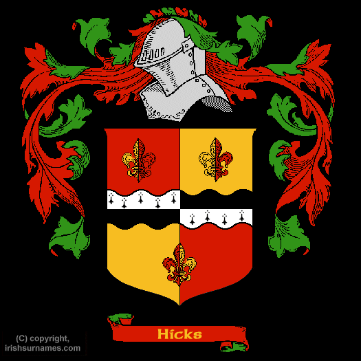 Hicks Family Crest, Click Here to get Bargain Hicks Coat of Arms Gifts