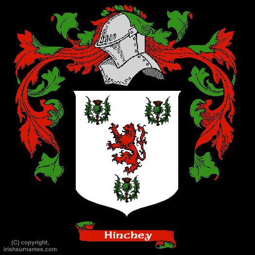 Hinchey Coat of Arms, Family Crest - Click here to view