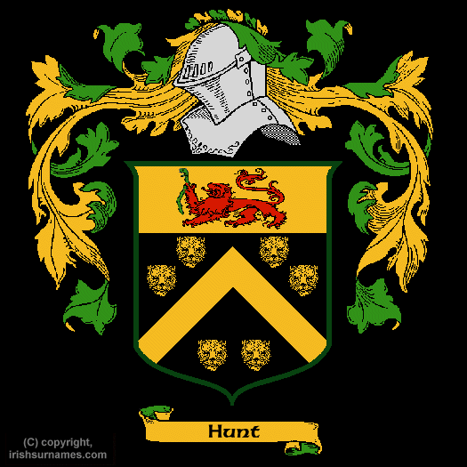 Hunt Coat of Arms, Family Crest - Click here to view