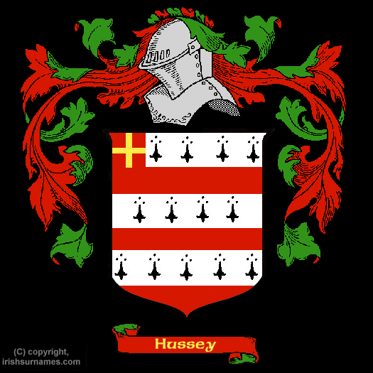Hussey Coat of Arms, Family Crest - Click here to view