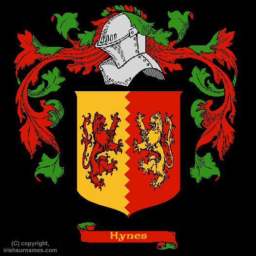 Hynes Coat of Arms, Family Crest - Click here to view