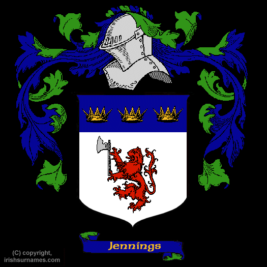 Jennings Family Crest, Click Here to get Bargain Jennings Coat of Arms Gifts