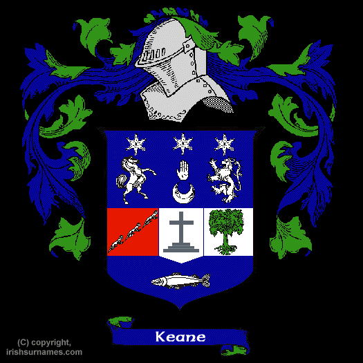 Keane Coat of Arms, Family Crest - Click here to view