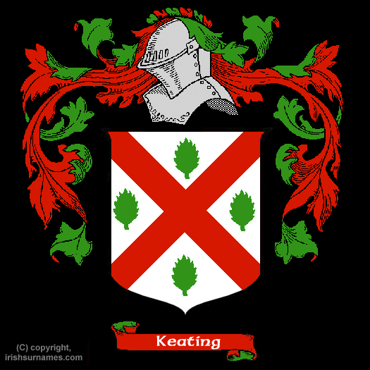 Keating Family Crest, Click Here to get Bargain Keating Coat of Arms Gifts