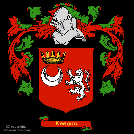 Keegan Coat of Arms, Family Crest - Click here to view