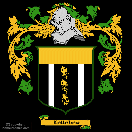 Kelleher Coat of Arms, Family Crest - Click here to view
