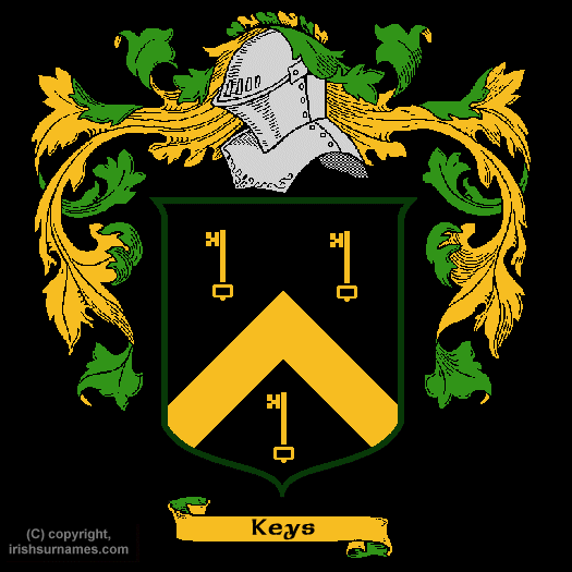 Keys Coat of Arms, Family Crest - Click here to view
