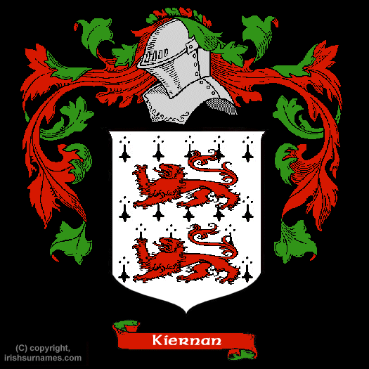 Kiernan Coat of Arms, Family Crest - Click here to view