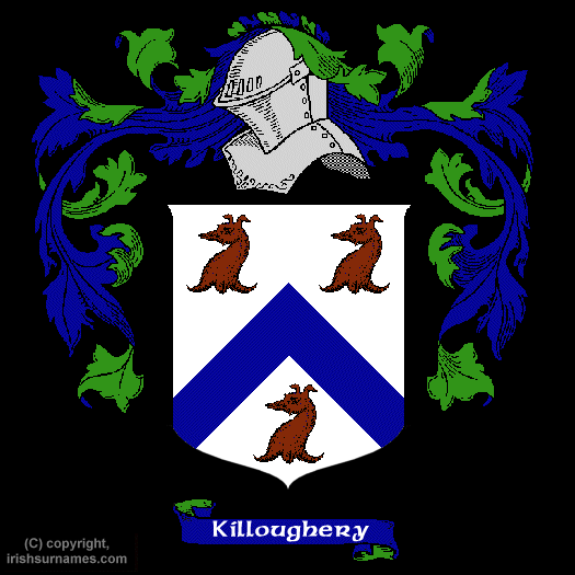 Killoughery Coat of Arms, Family Crest - Click here to view