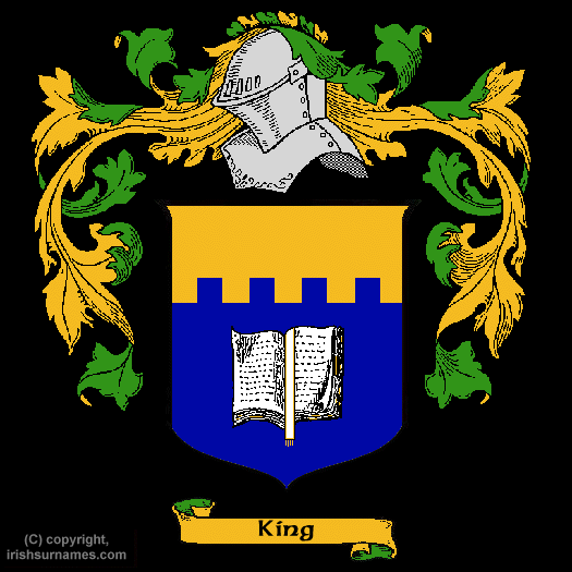 King Coat of Arms, Family Crest - Click here to view