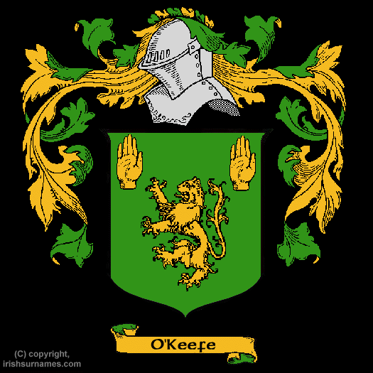 O'Keefe Coat of Arms, Family Crest - Click here to view